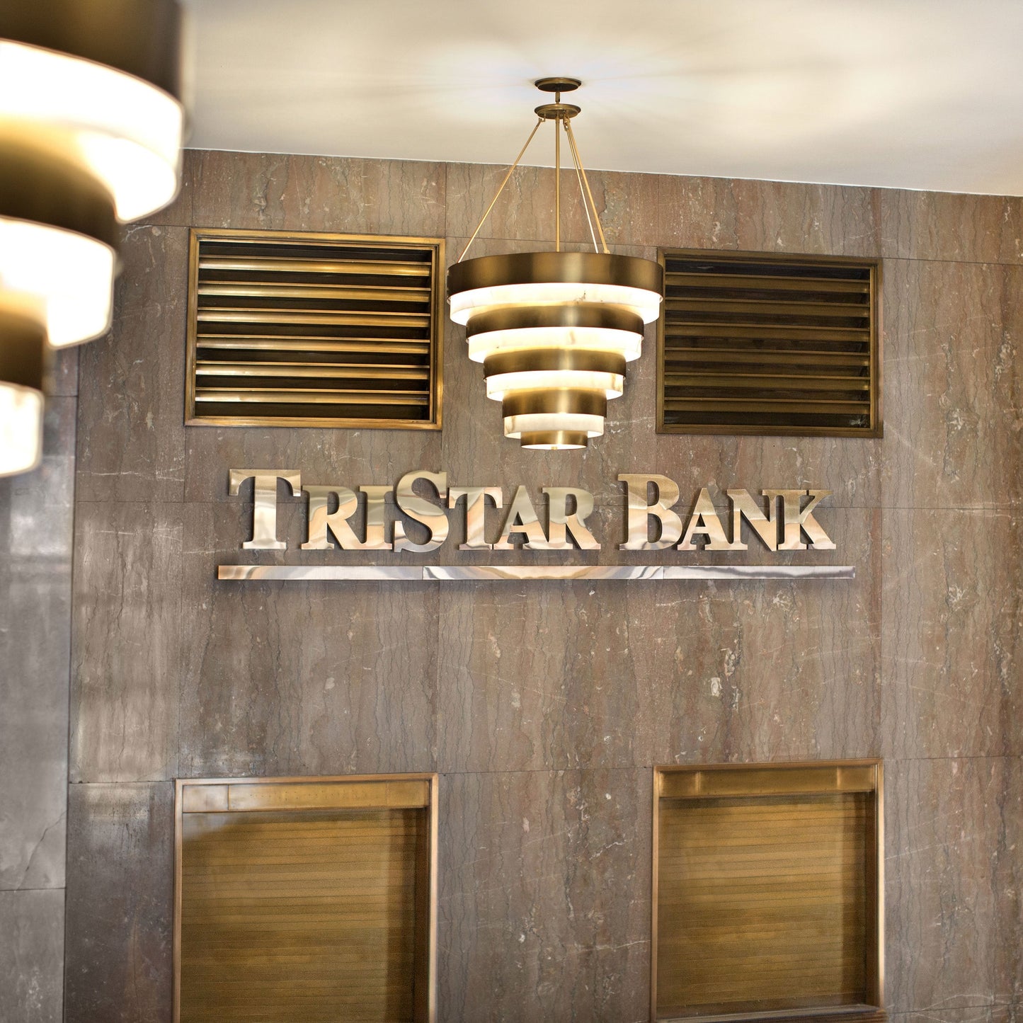 Echlon Chandelier in office.