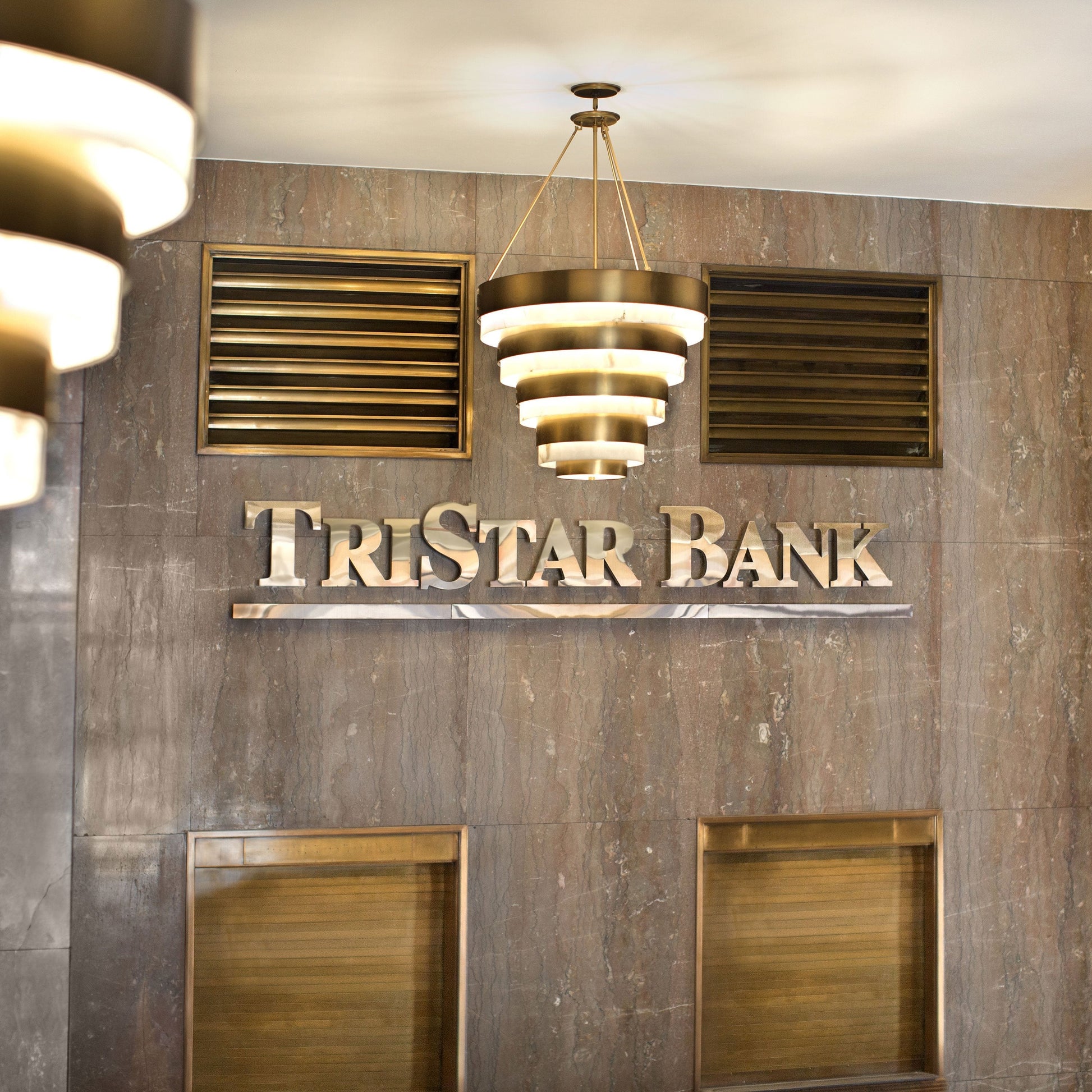 Echlon Chandelier in office.