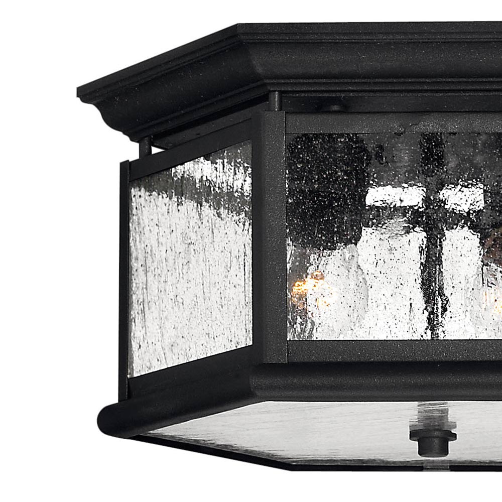 Edgewater Outdoor Flush Mount Ceiling Light in Detail.