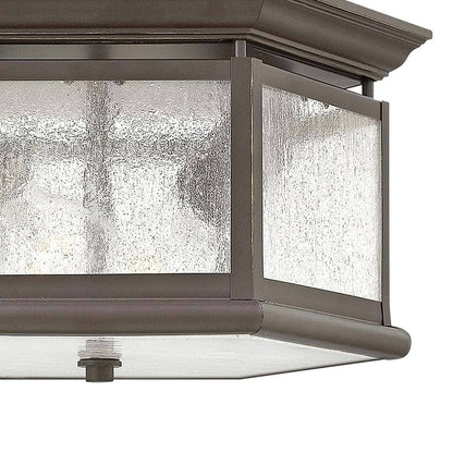 Edgewater Outdoor Flush Mount Ceiling Light in Detail.