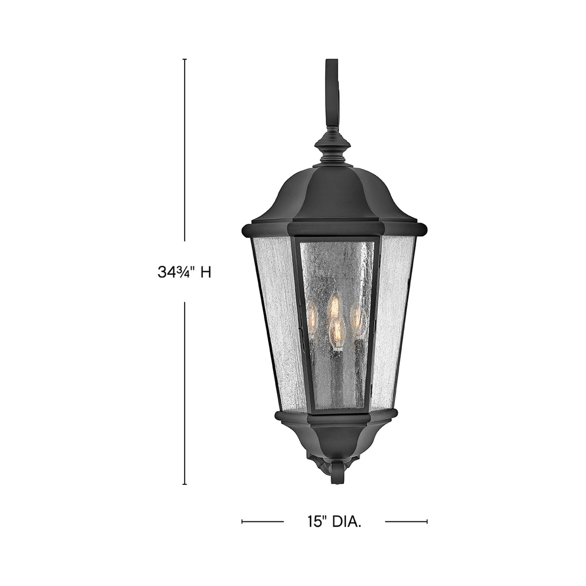 Edgewater Outdoor Wall Light - line drawing.
