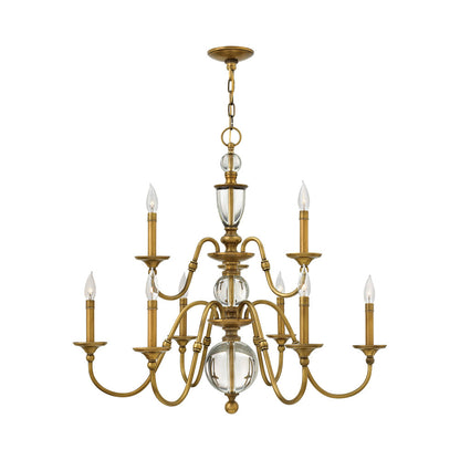 Eleanor Chandelier in Heritage Brass (9-Light).