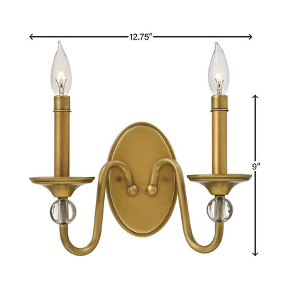 Eleanor Wall Light - line drawing.