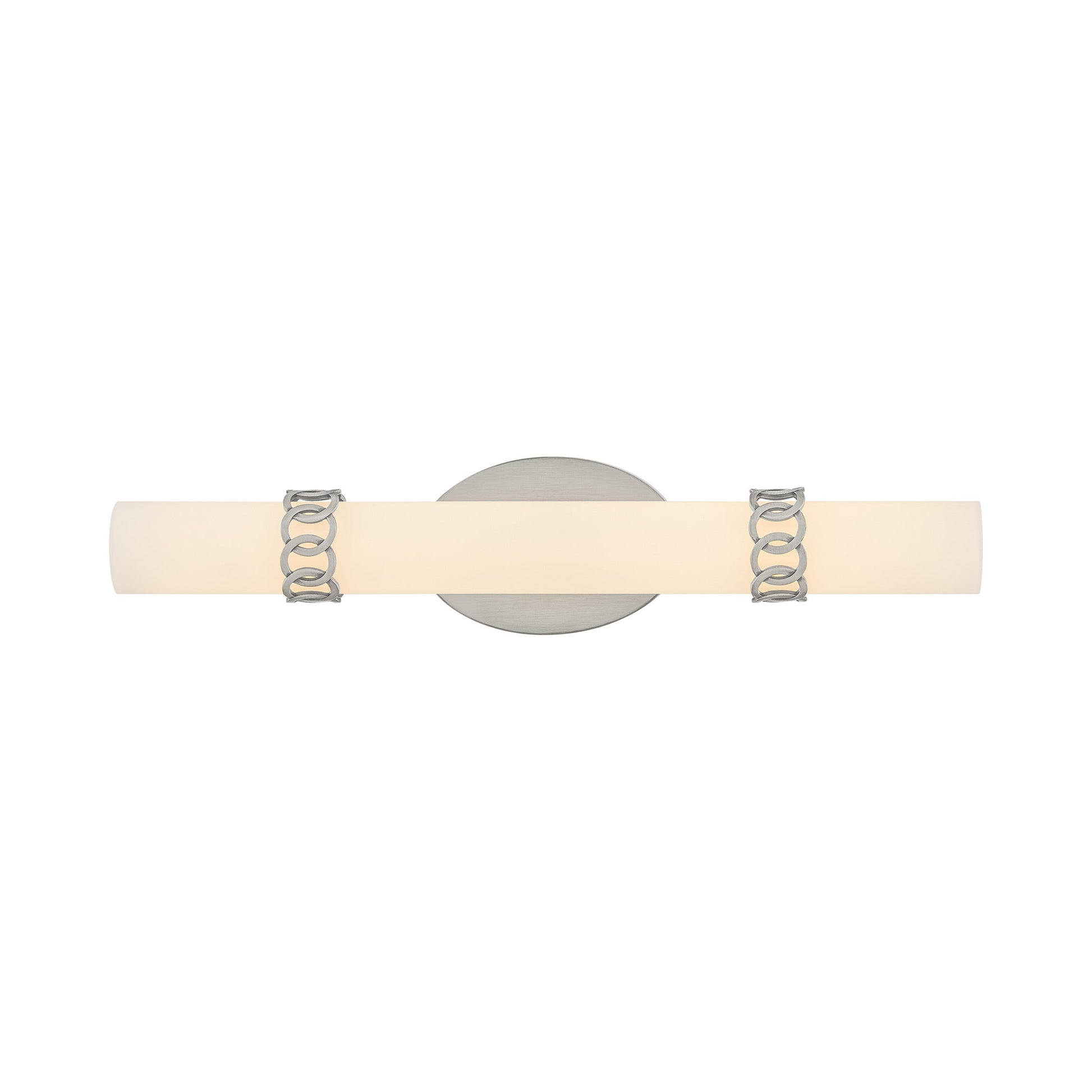Eliza LED Bath Vanity Light in Brushed Nickel.