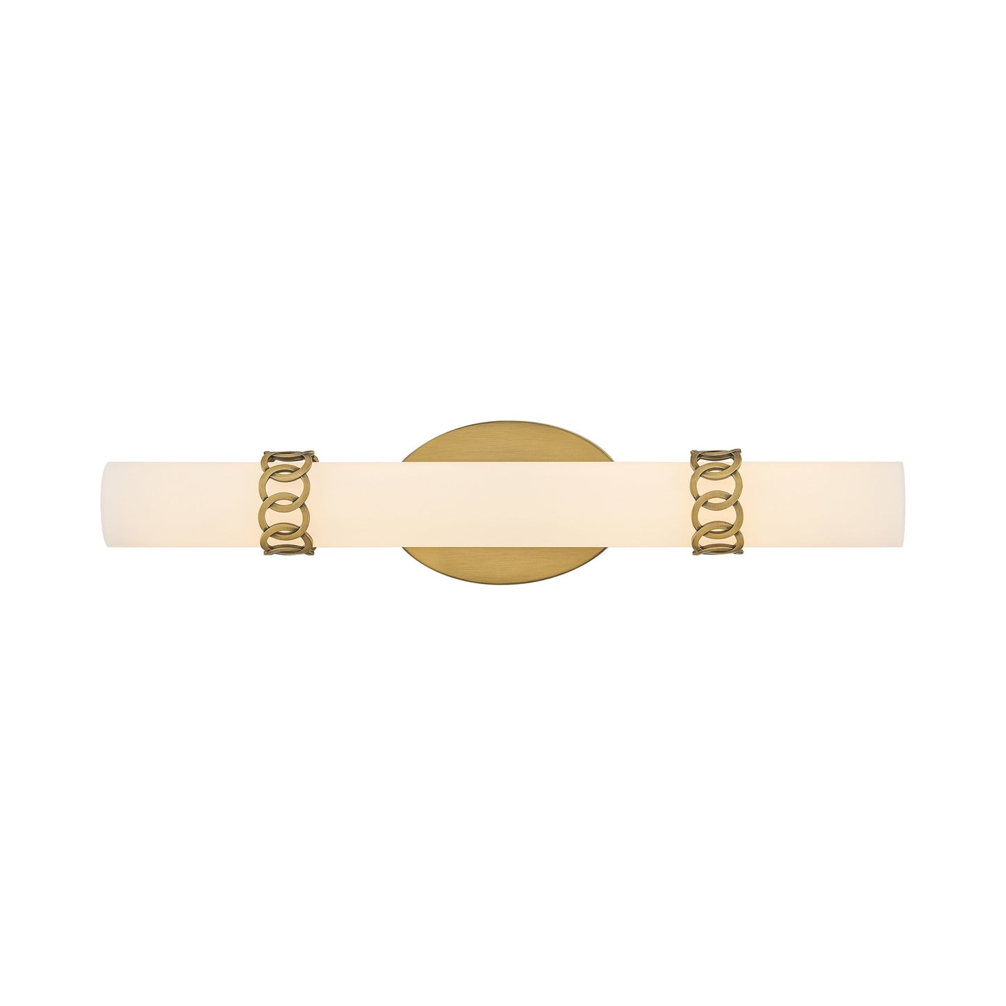 Eliza LED Bath Vanity Light in Lacquered Brass.