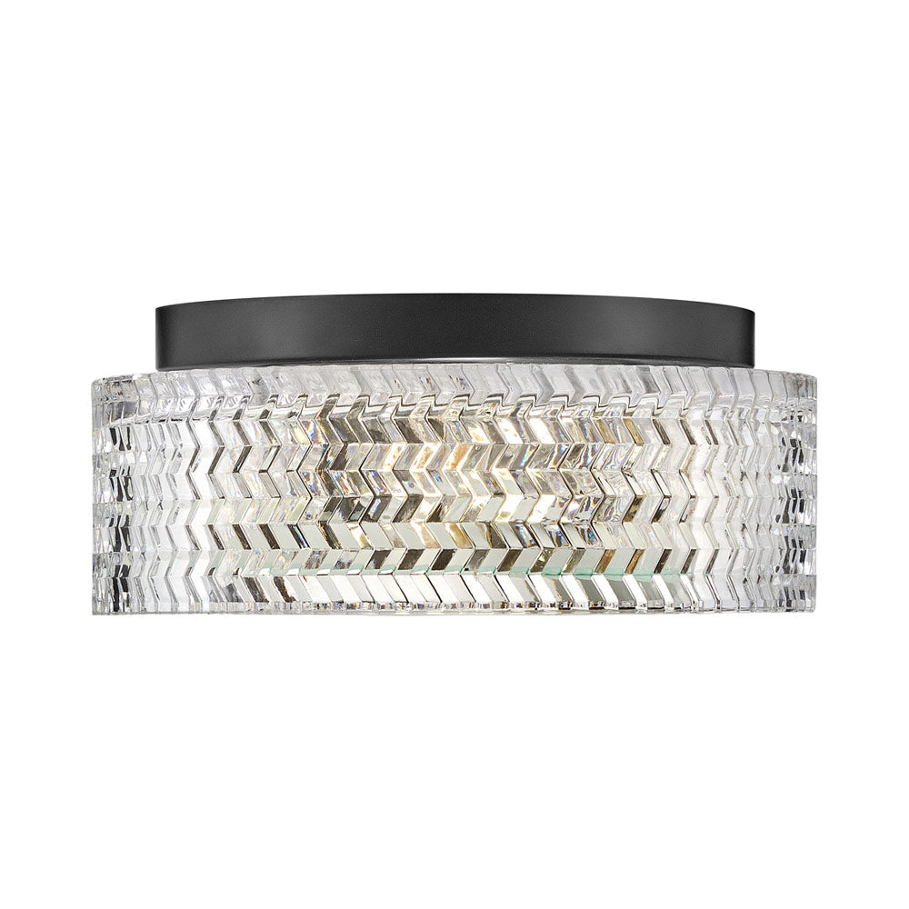 Elle Flush Mount Ceiling Light in Black.