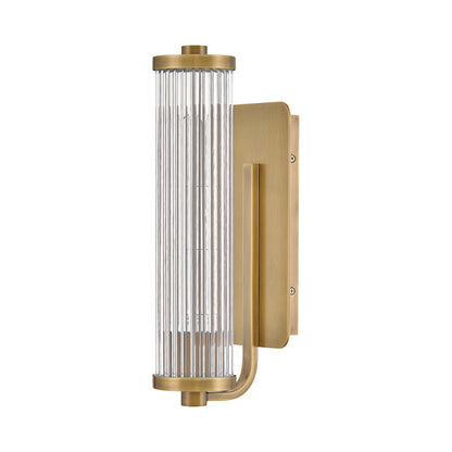 Ellery Bath Wall Light in Heritage Brass.