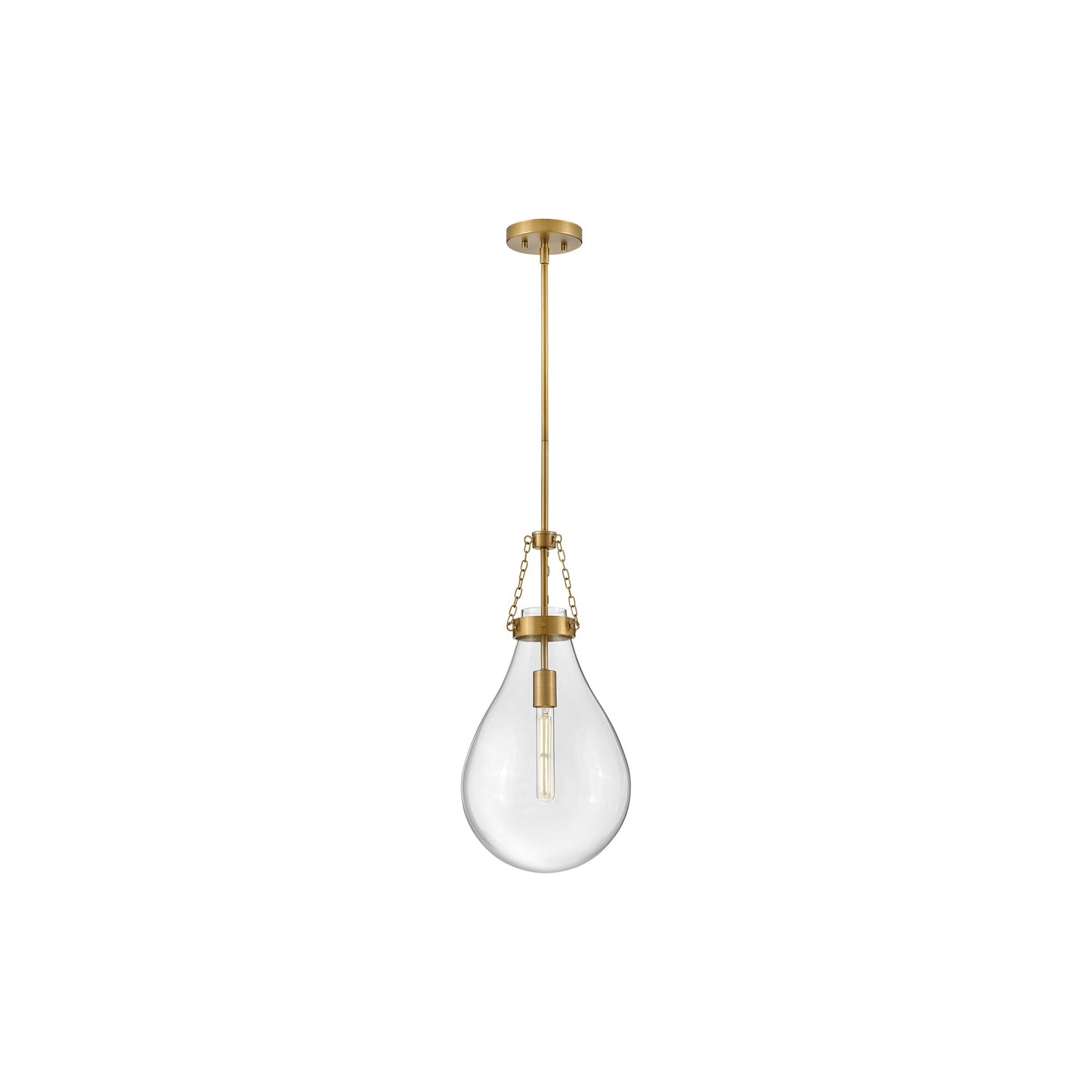 Eloise Pendant Light in Lacquered Brass (Small).