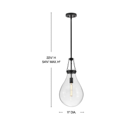 Eloise Pendant Light - line drawing.