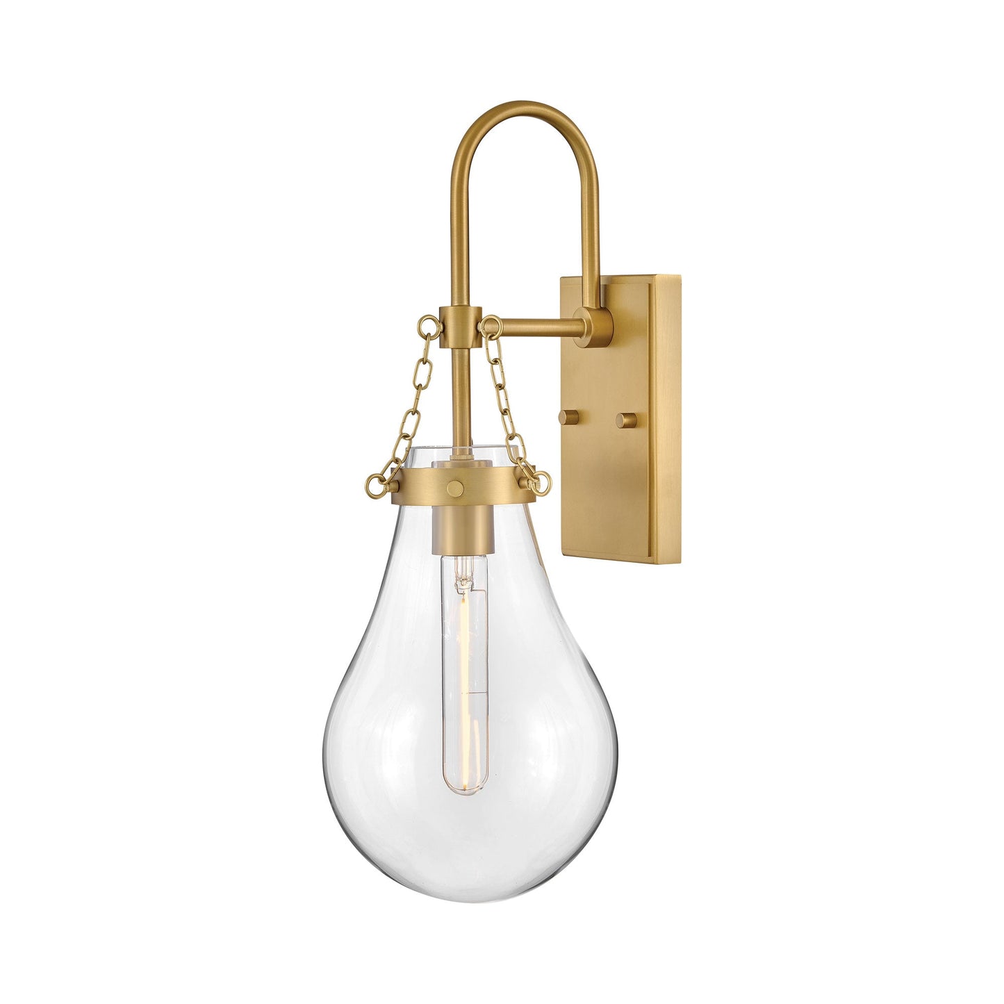 Eloise Wall Light in Lacquered Brass.