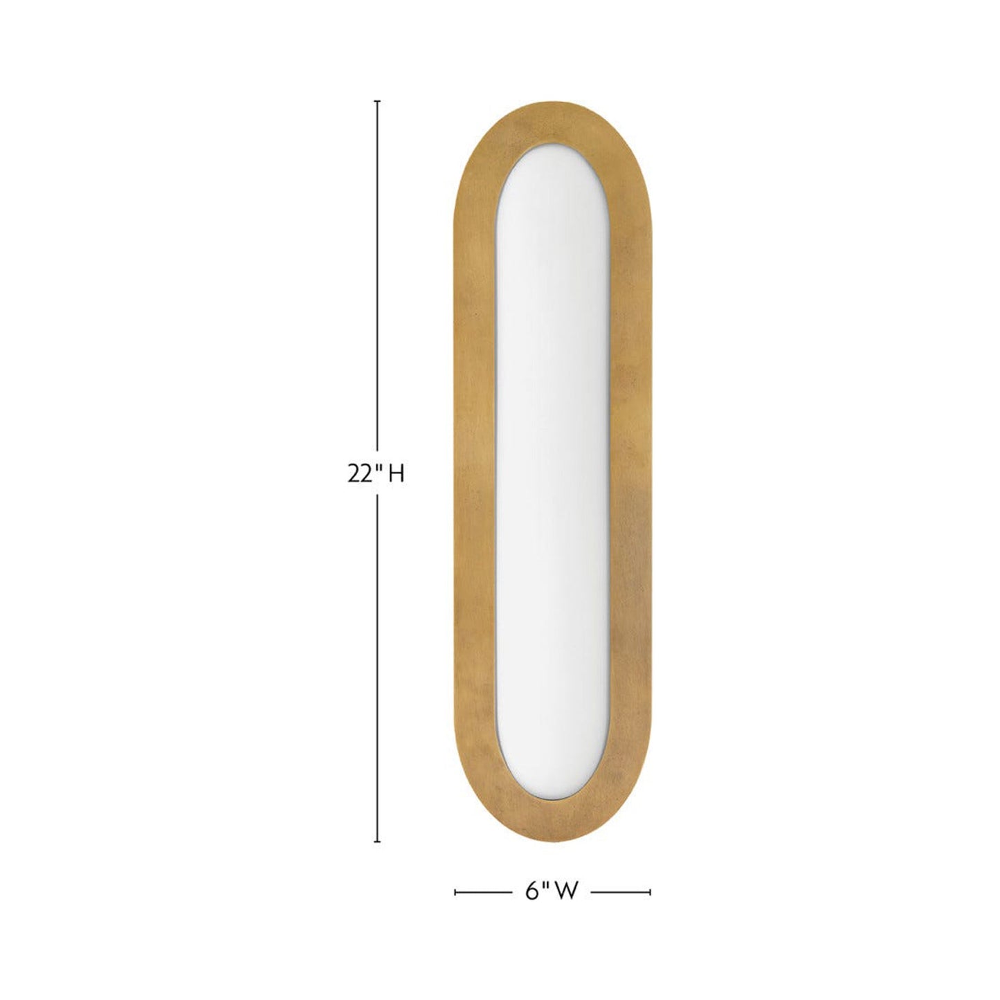 Emme LED Bath Vanity Light - line drawing.