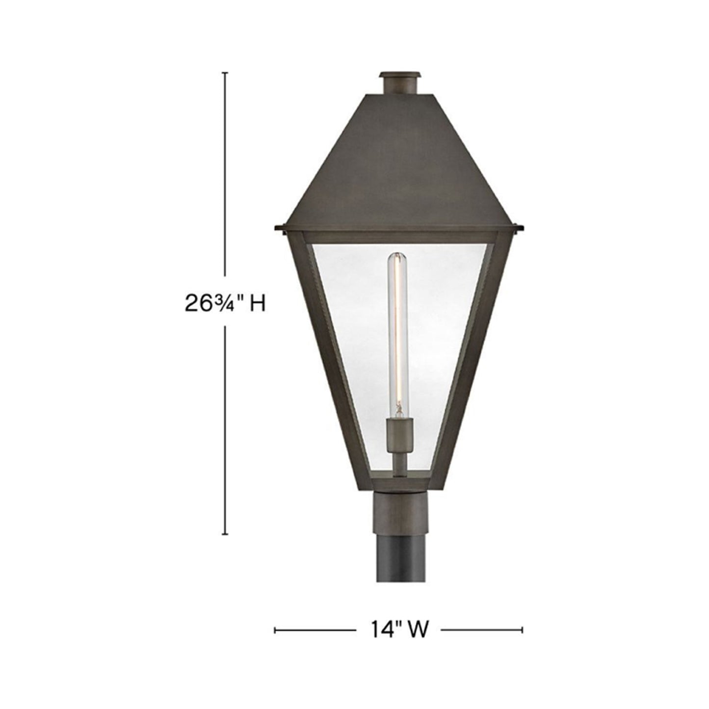 Endsley Outdoor Post Light - line drawing.