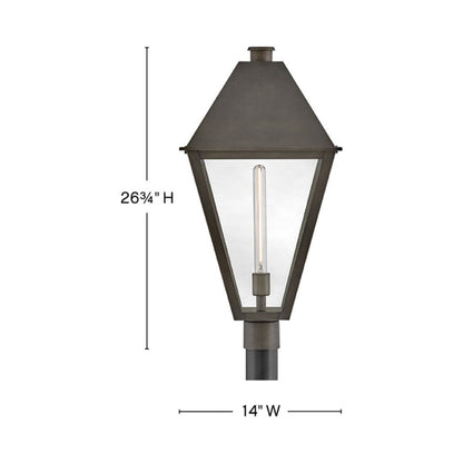 Endsley Outdoor Post Light - line drawing.