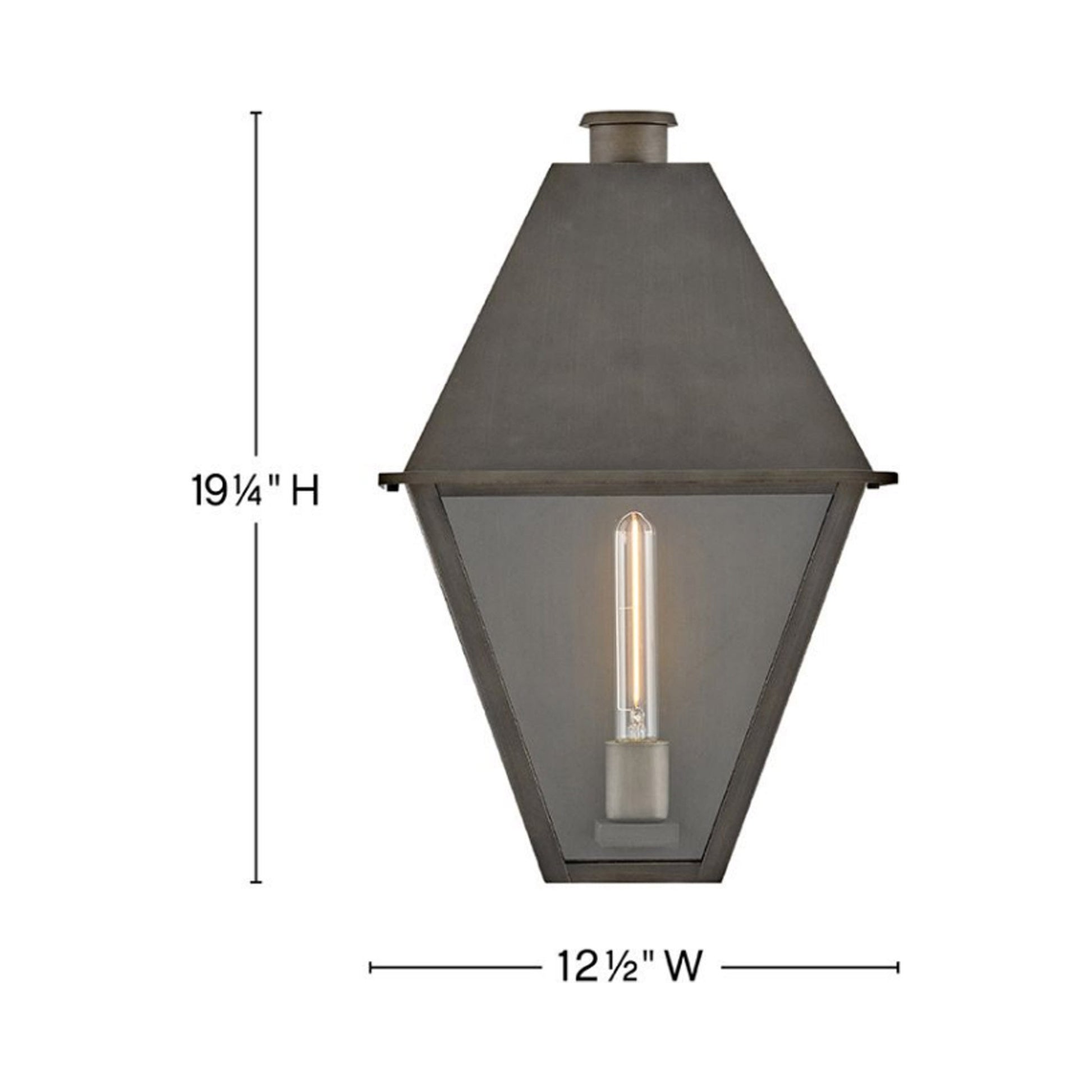 Endsley Outdoor Wall Light - line drawing.