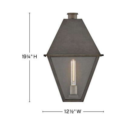 Endsley Outdoor Wall Light - line drawing.