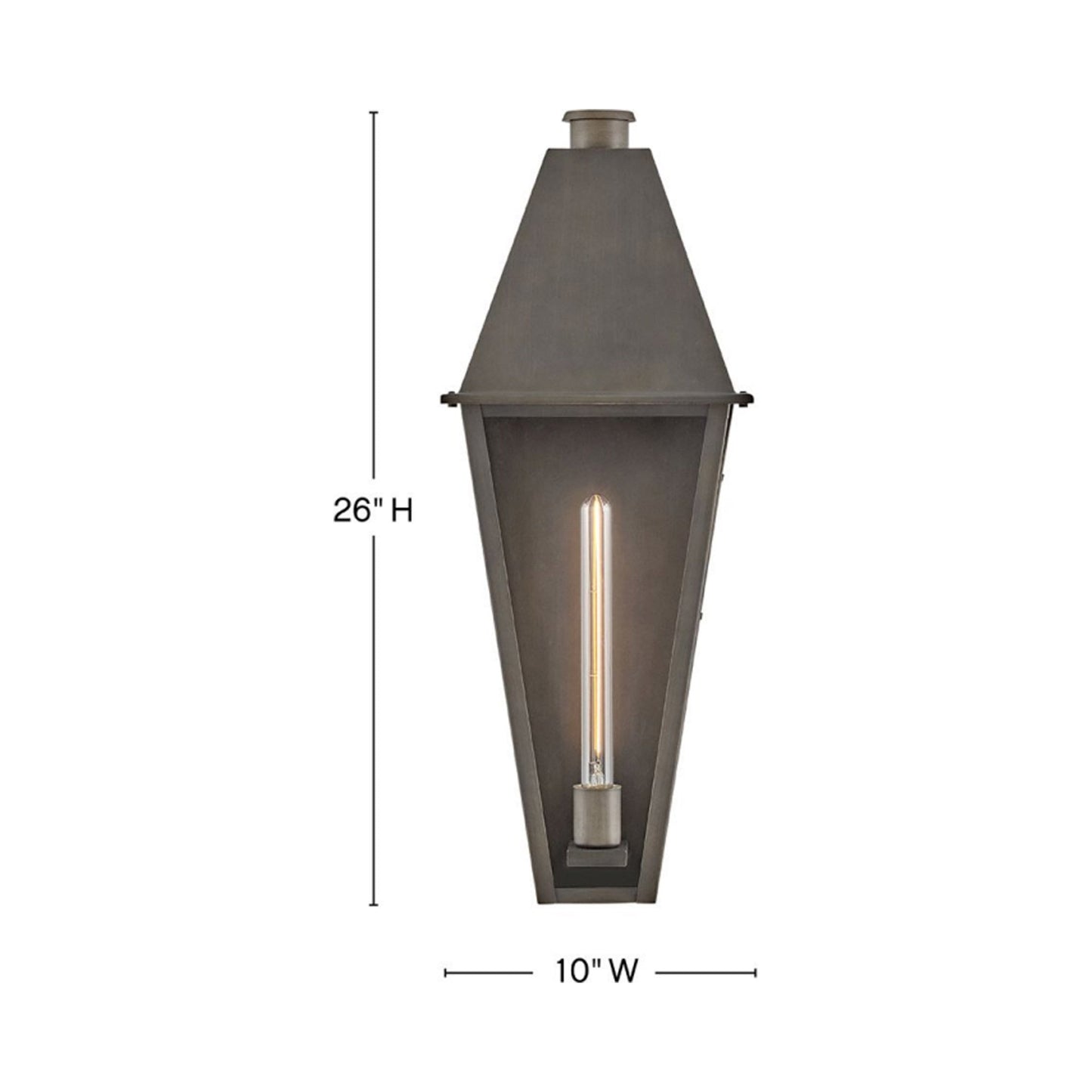 Endsley Outdoor Wall Light - line drawing.