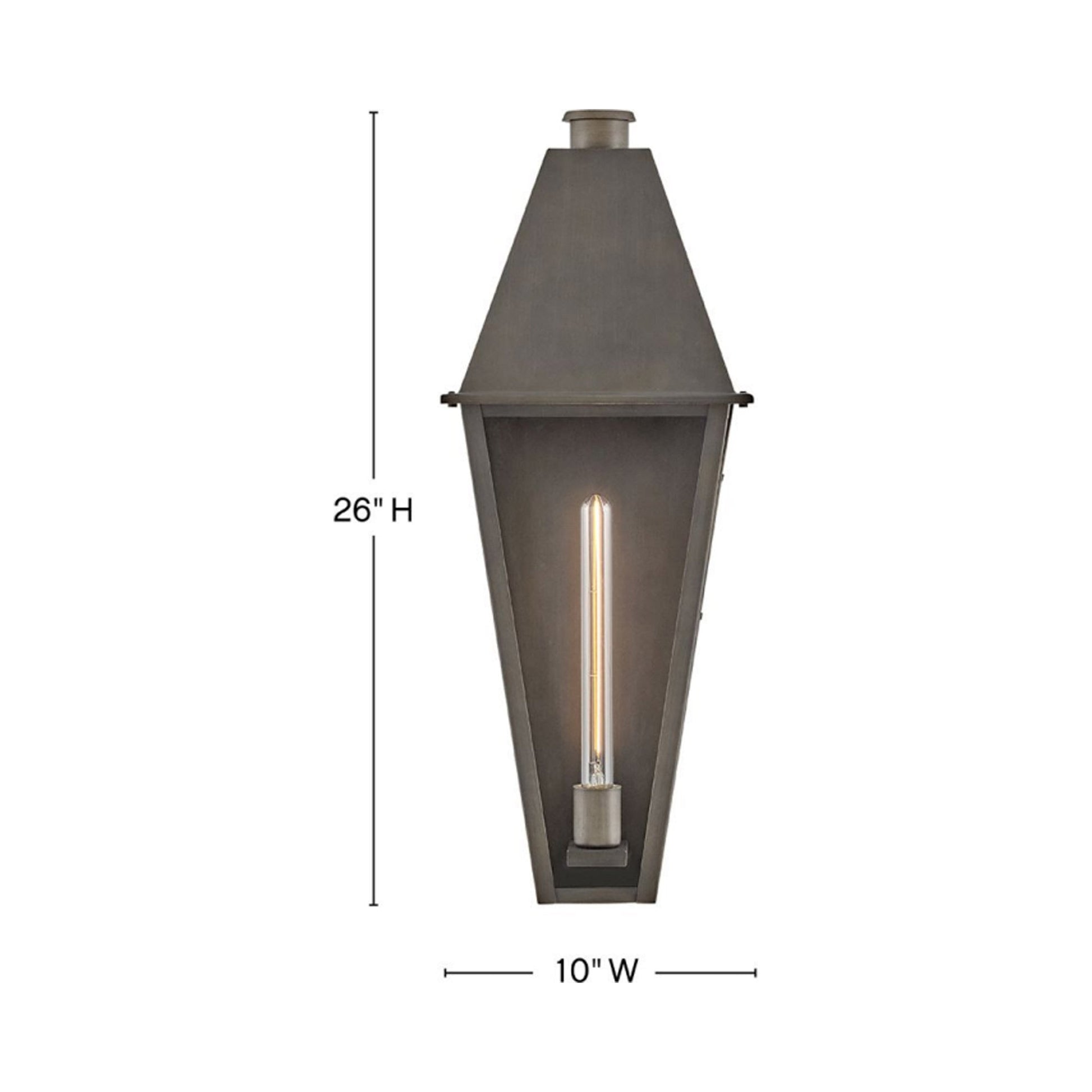 Endsley Outdoor Wall Light - line drawing.