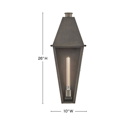 Endsley Outdoor Wall Light - line drawing.