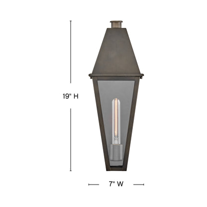 Endsley Outdoor Wall Light - line drawing.