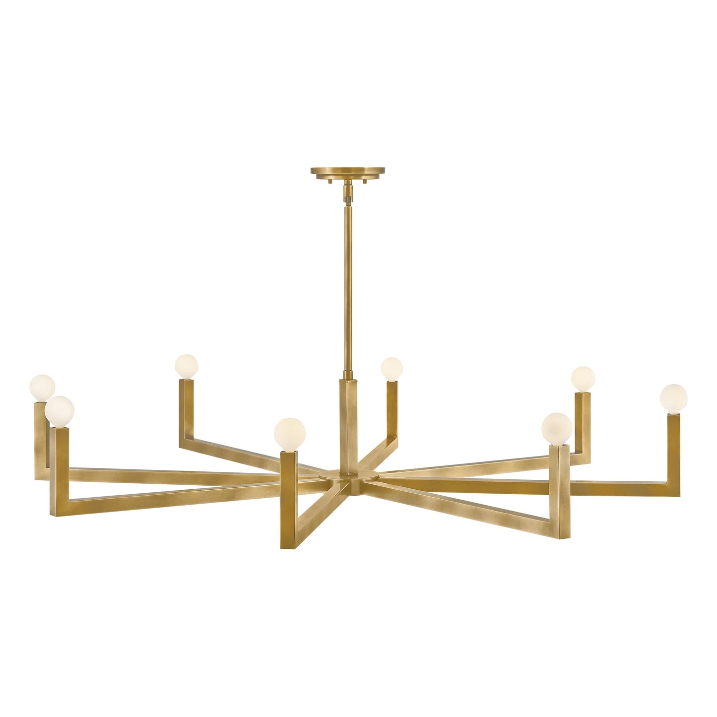 Ezra Chandelier in Heritage Brass (50-Inch).