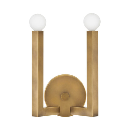 Ezra Wall Light in Heritage Brass.