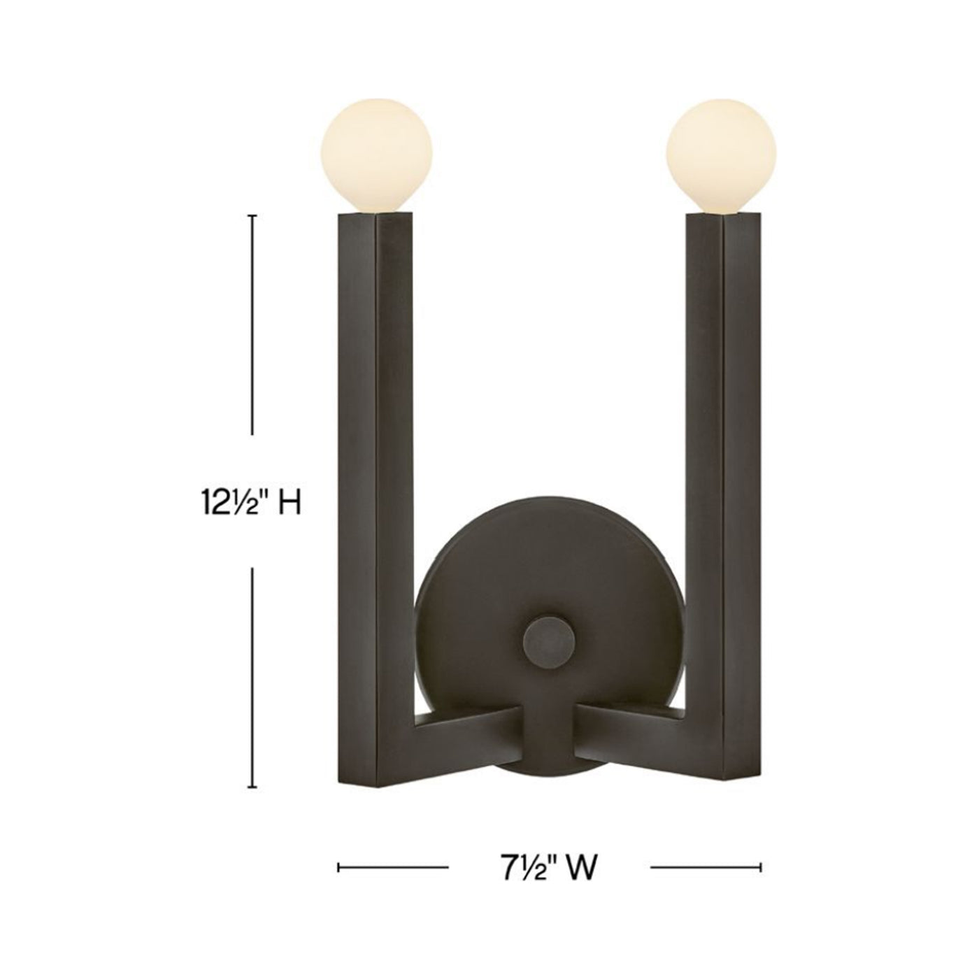 Ezra Wall Light - line drawing.