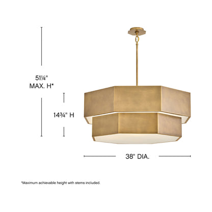 Facet Chandelier - line drawing.