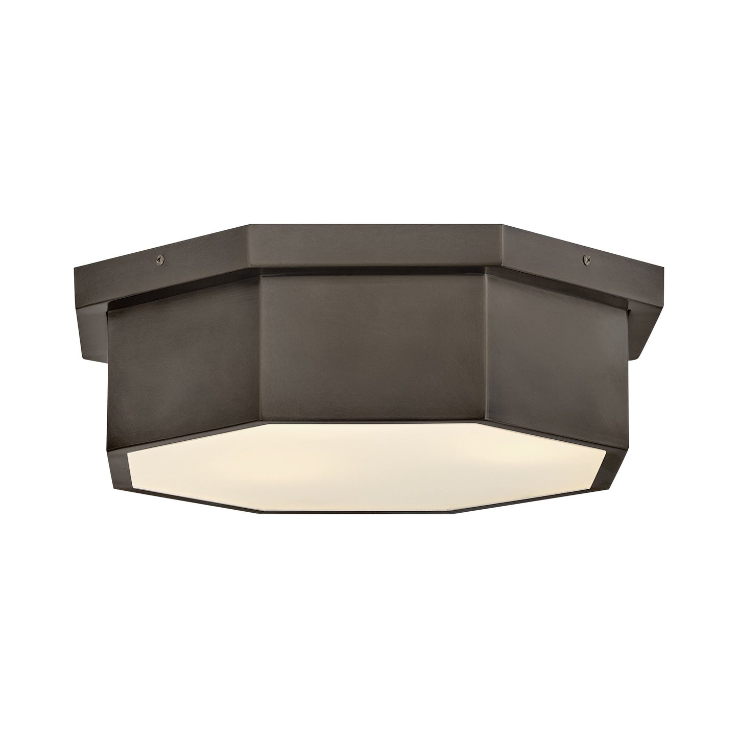 Facet Flush Mount Ceiling Light in Black Oxide.