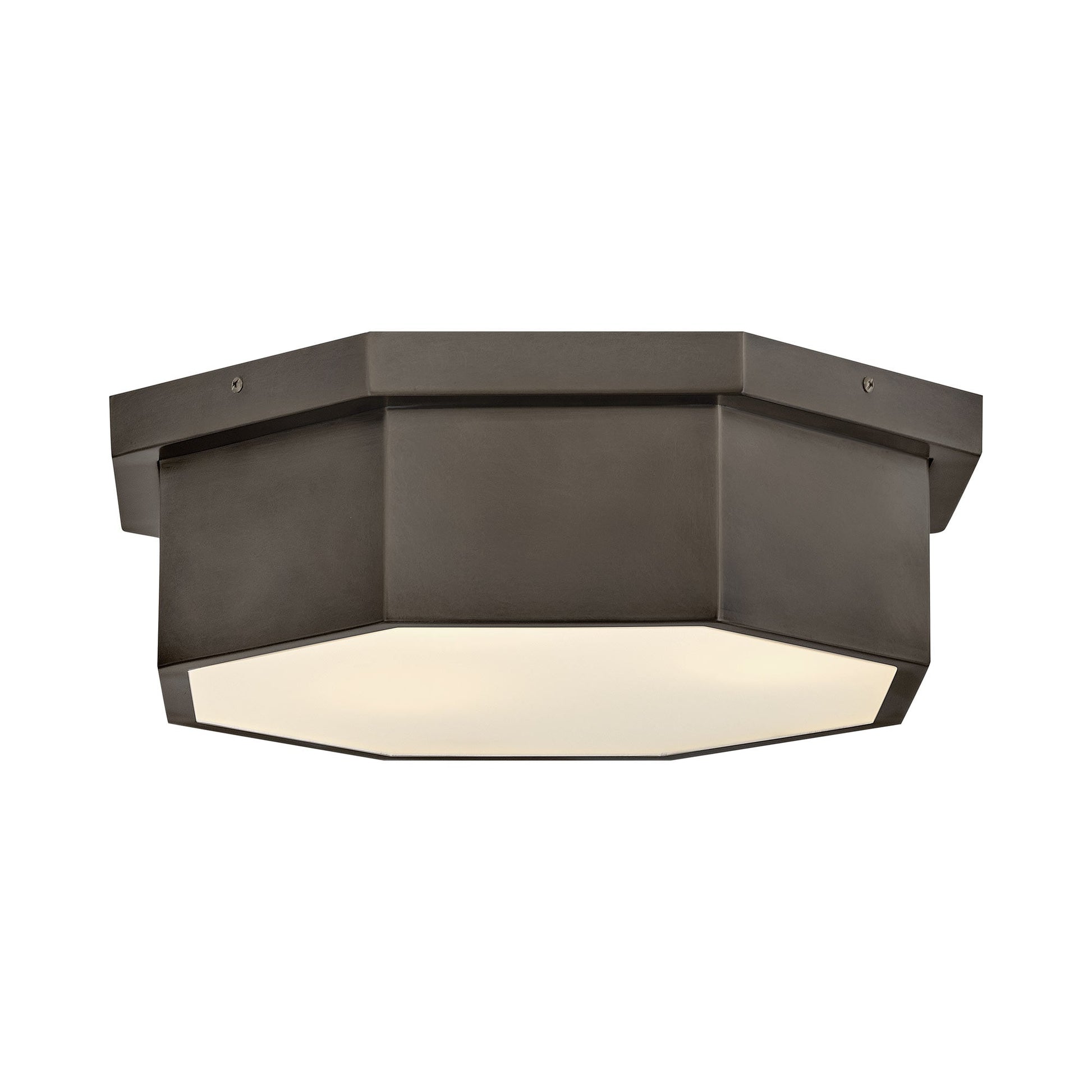 Facet Flush Mount Ceiling Light in Black Oxide.