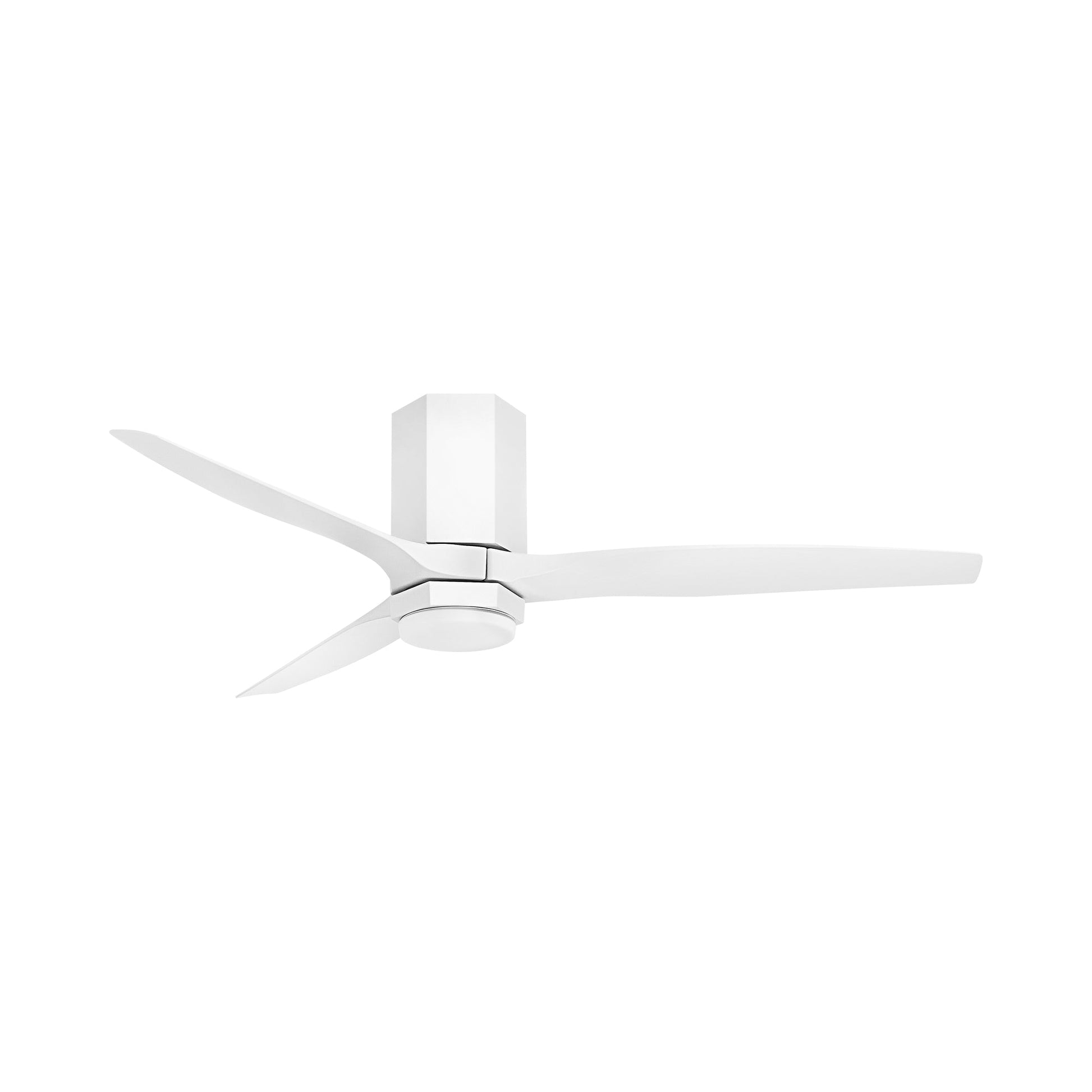 Facet LED Smart Ceiling Fan in Matte White/Matte White (52-Inch).