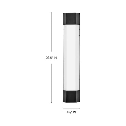 Facet Outdoor LED Wall Light - line drawing.