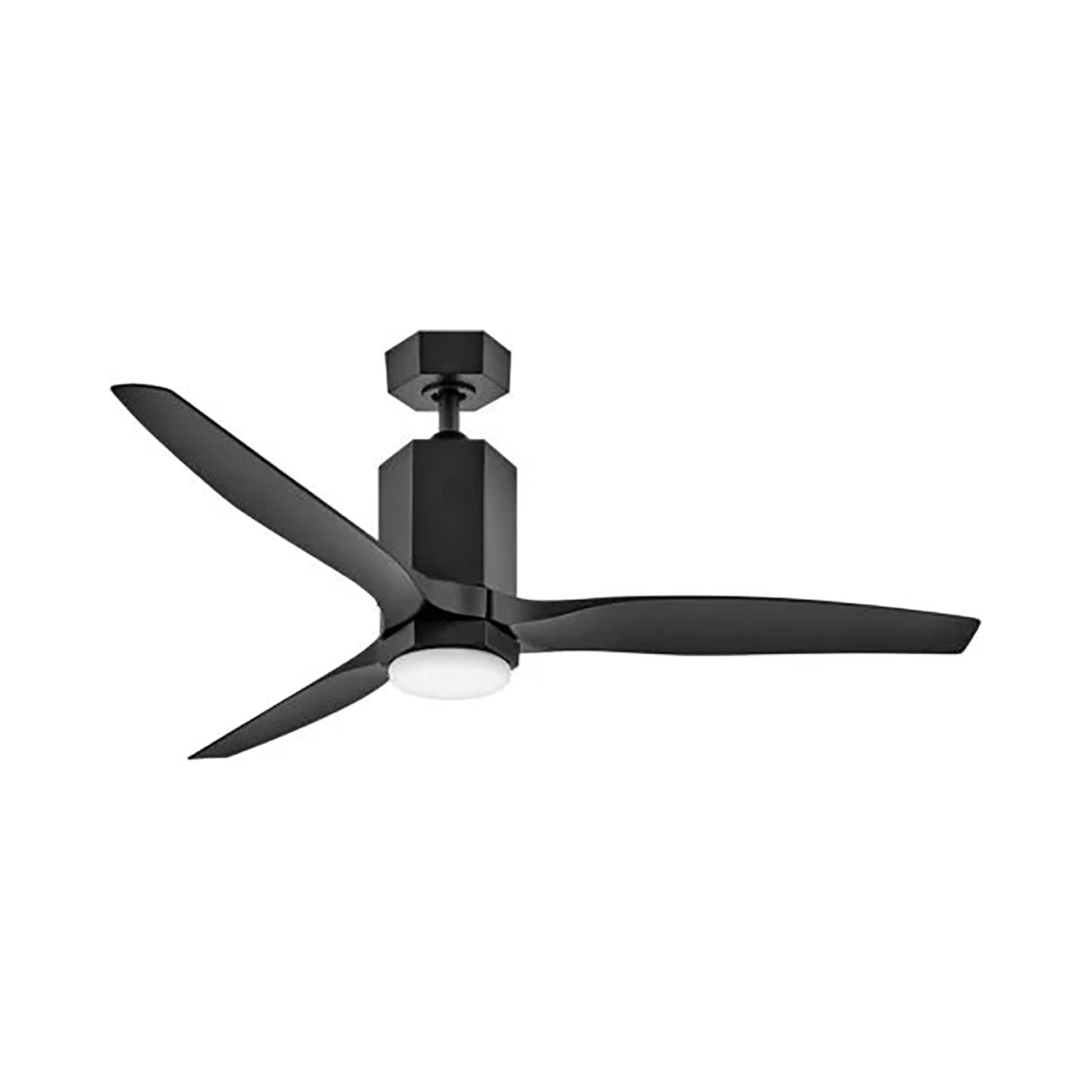 Facet LED Ceiling Fan in Matte Black (52-Inch).