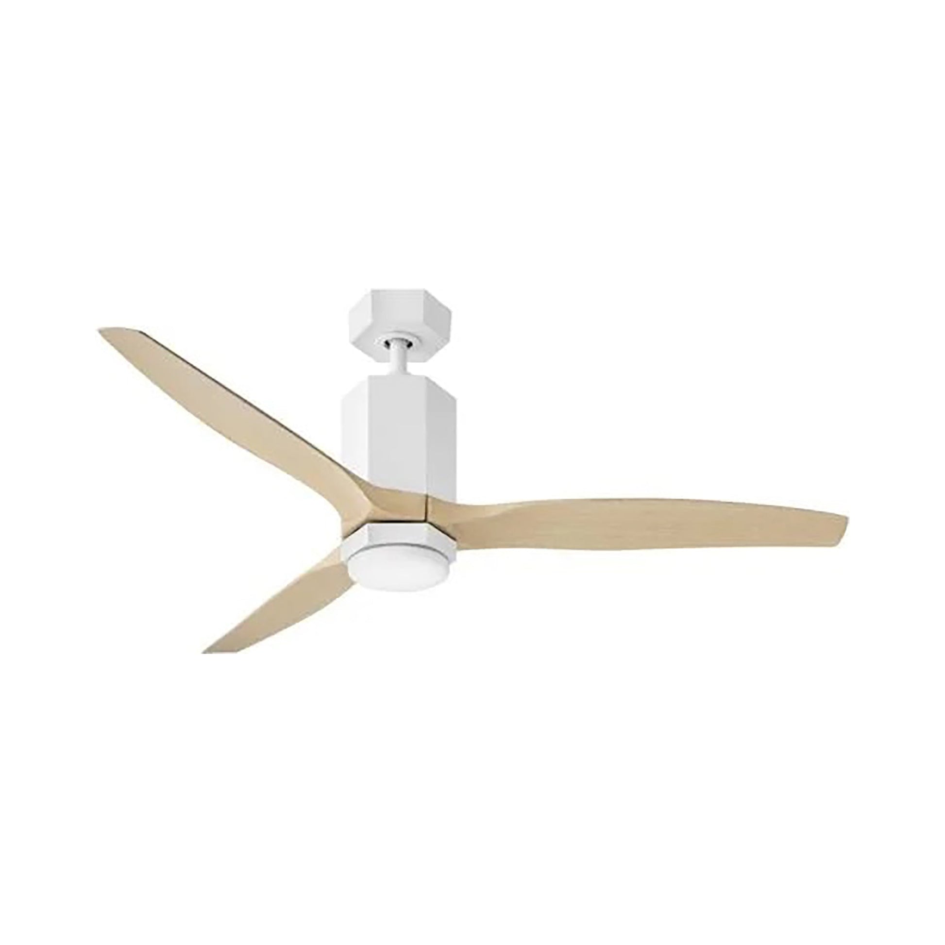 Facet LED Ceiling Fan in Matte White (52-Inch).