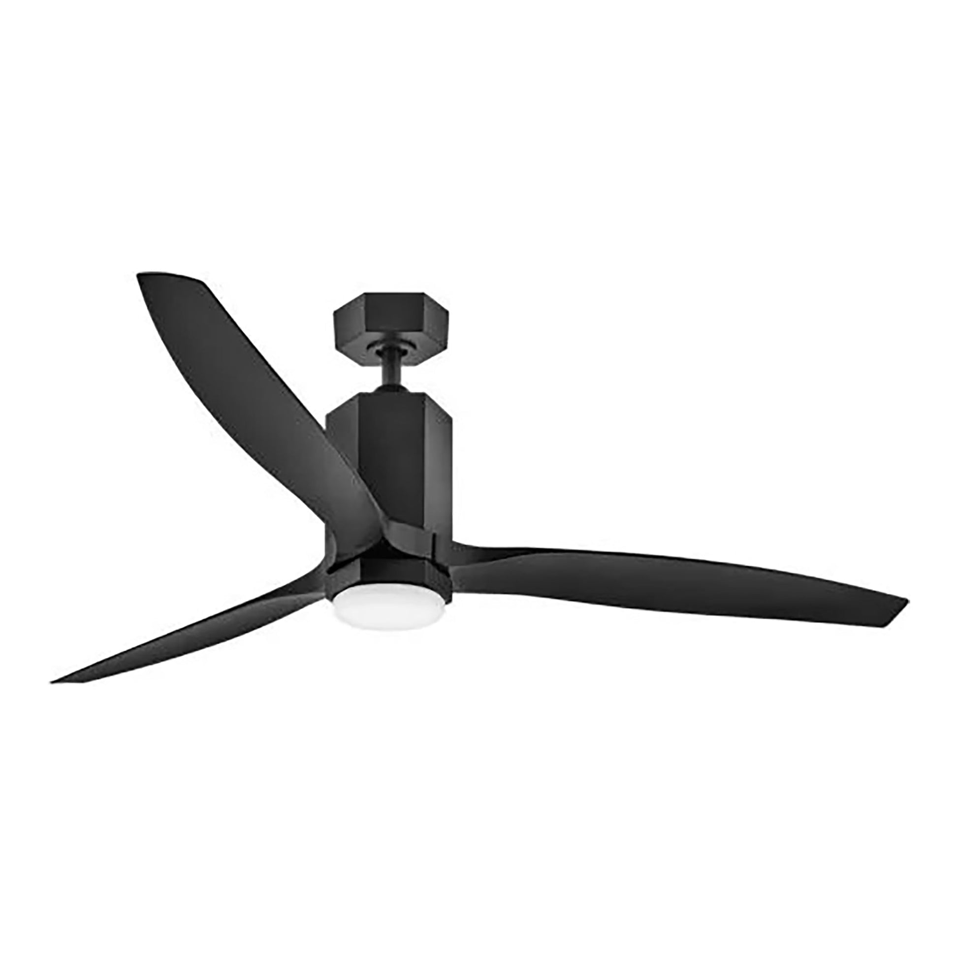Facet LED Ceiling Fan in Matte Black (60-Inch).
