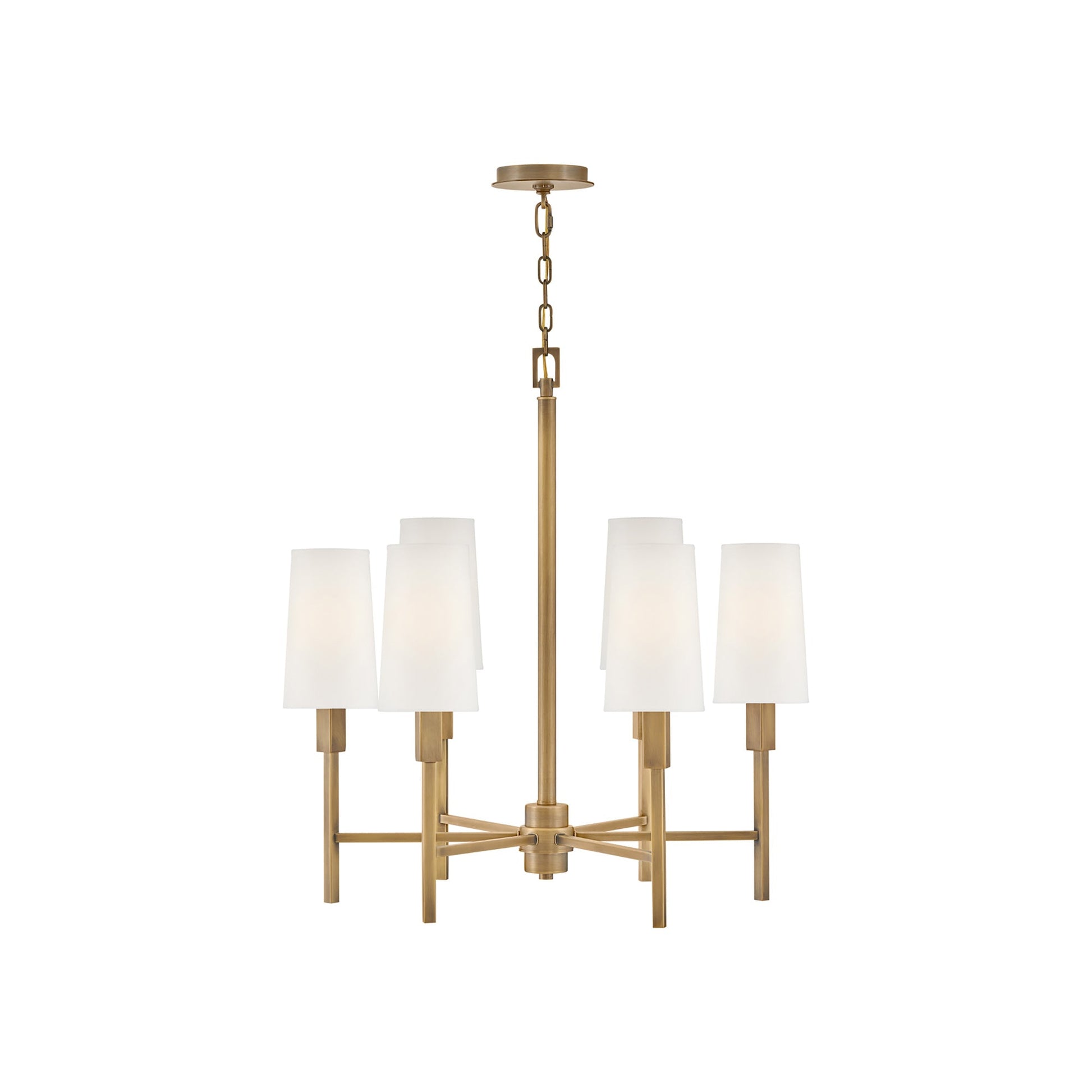 Fenwick Chandelier in Heritage Brass (Medium).
