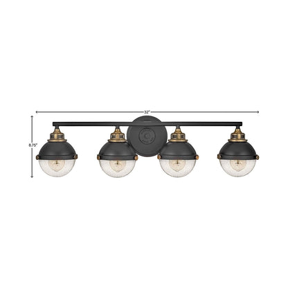 Fletcher Bath Vanity Light - line drawing.