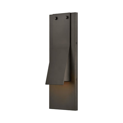 Fold Outdoor LED Wall Light in Black Oxide (16-Inch).