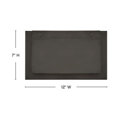 Fold Outdoor LED Wall Light - line drawing.
