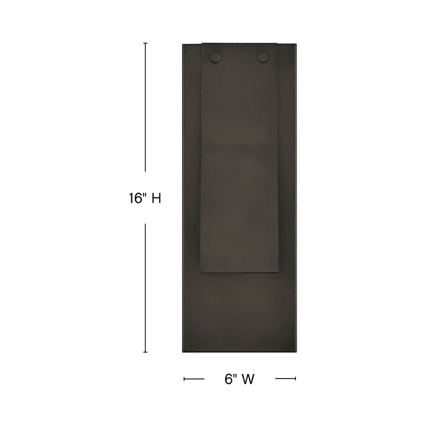 Fold Outdoor LED Wall Light - line drawing.