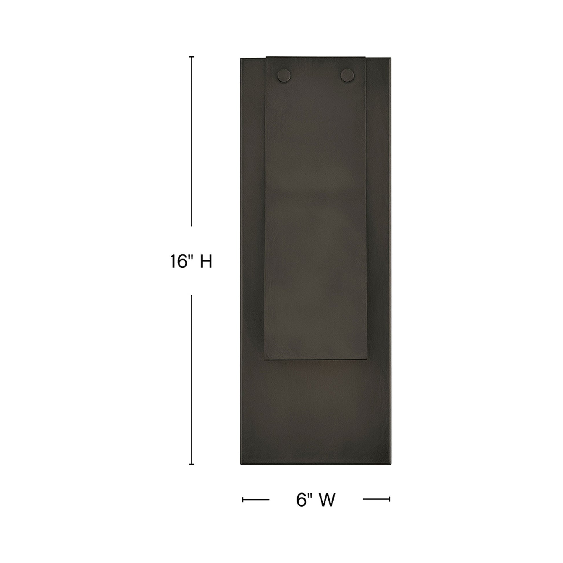 Fold Outdoor LED Wall Light - line drawing.