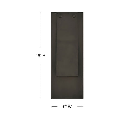 Fold Outdoor LED Wall Light - line drawing.