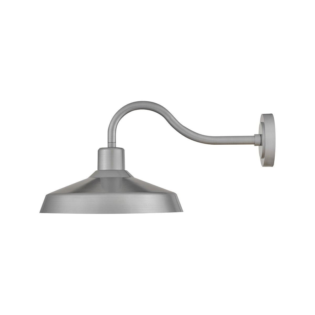 Forge Outdoor Wall Light in Antique Brushed Aluminum (26-Inch).