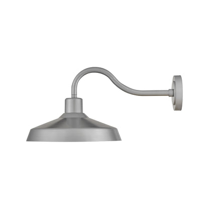 Forge Outdoor Wall Light in Antique Brushed Aluminum (26-Inch).