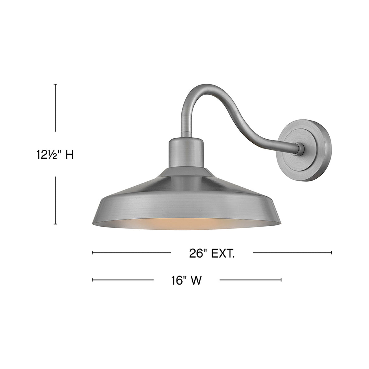 Forge Outdoor Wall Light - line drawing.