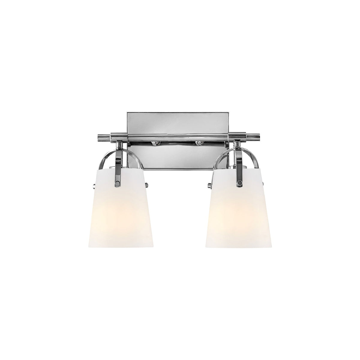 Foster Bath Vanity Light in Chrome (Etched Opal Glass/2-Light).