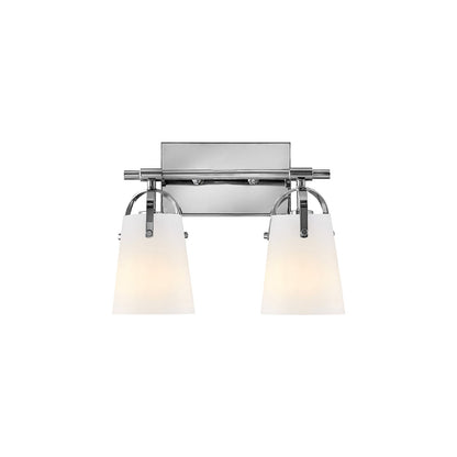 Foster Bath Vanity Light in Chrome (Etched Opal Glass/2-Light).