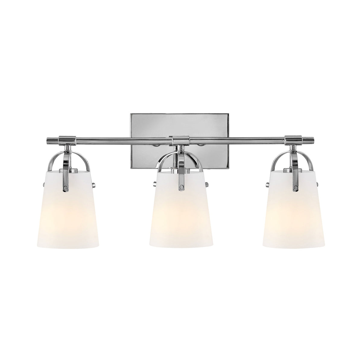 Foster Bath Vanity Light in Chrome (Etched Opal Glass/3-Light).