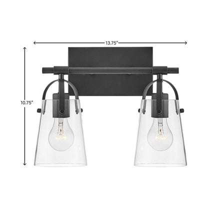 Foster Bath Vanity Light - line drawing.