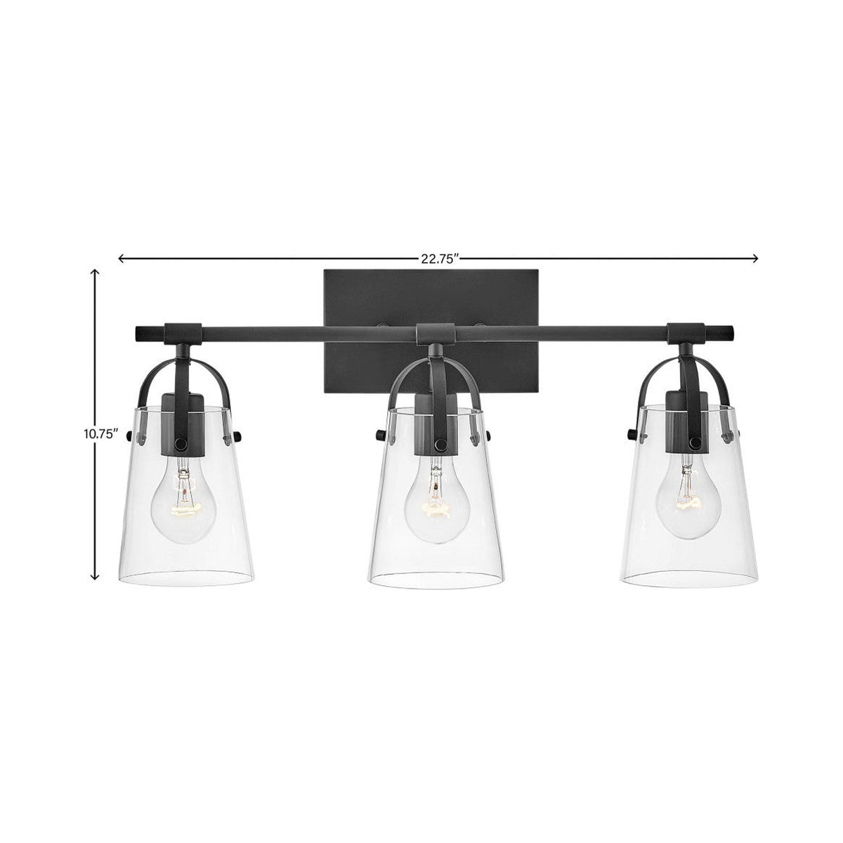 Foster Bath Vanity Light - line drawing.