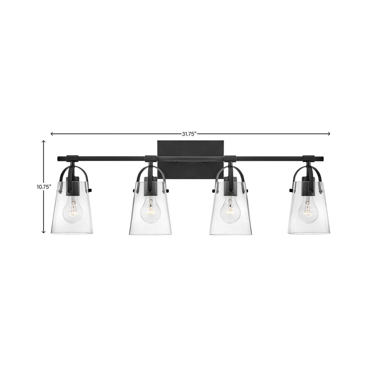 Foster Bath Vanity Light - line drawing.